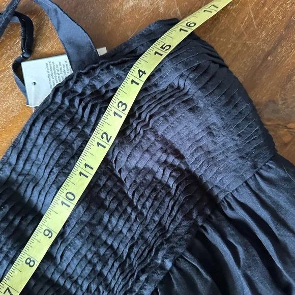 Abercrombie & Fitch black maxi dress tiered ruched skirt size M NWT - Picture 5 of 8